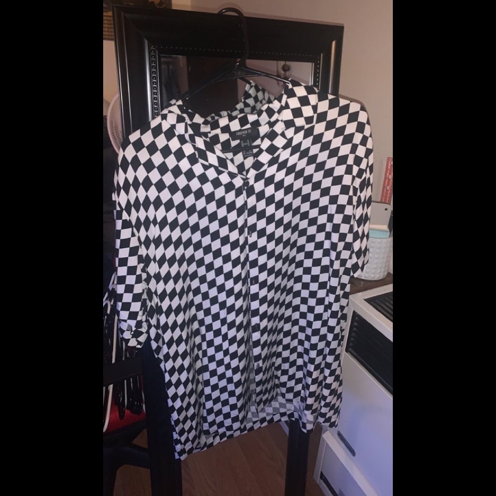 Patterned Forever21 Button Up
